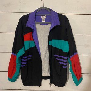 VINTAGE Lavon 80's Color Block Windbreaker